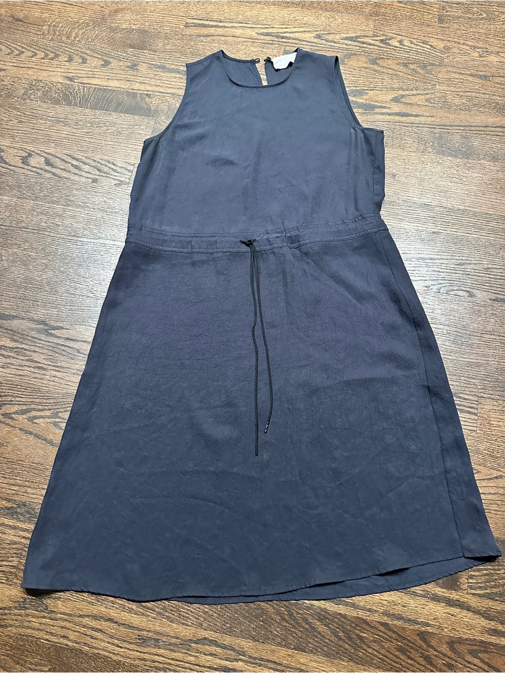 Everlane Navy Sleeveless Drawstring Waist Dress - Japanese GoWeave